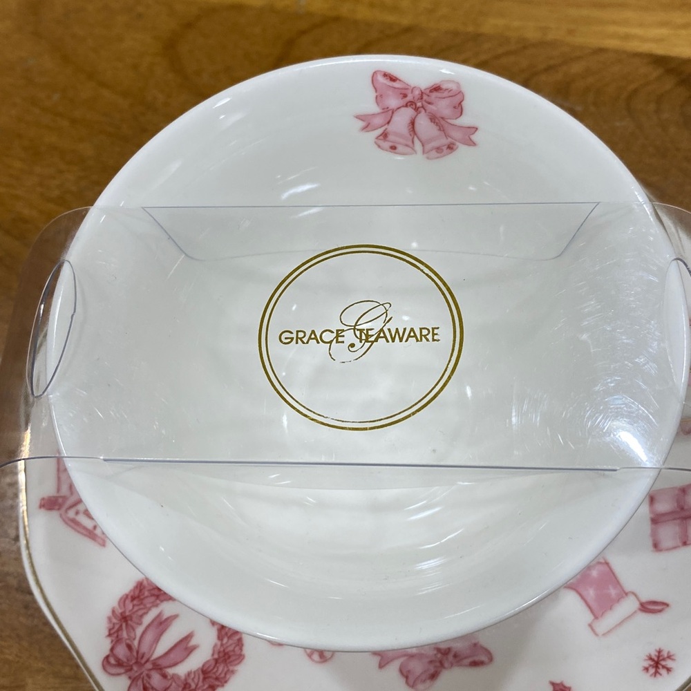 NWT.  Grace Teaware, fine porcelain, teacup and saucer set. - Picture 3 of 11